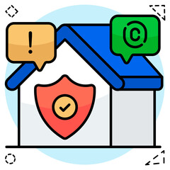 Vector design of secure home flat icon