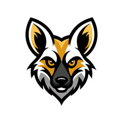 Fototapeta premium African Wild Dog head mascot logo design vector