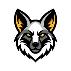 Fototapeta premium African Wild Dog head mascot logo design vector