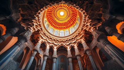 Obraz premium Ornate Dome Interior, Palace, Morocco
