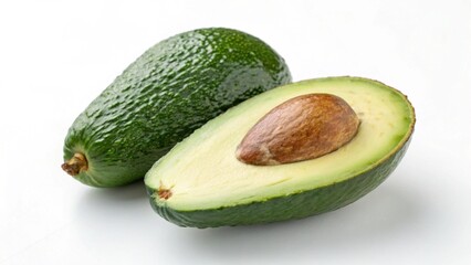 Fresh Avocado Isolated on White Background
