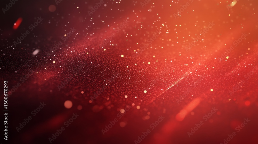 Aufkleber a vibrant red backdrop sprinkled with shimmering gold glitter and soft bokeh lights brings warmth an