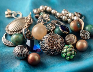 Naklejka premium jewlery beads and charms