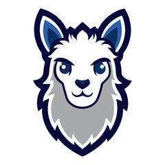Obraz premium Alpaca head mascot logo design vector
