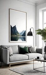 Mountain Peak Art, Modern Living Room Design