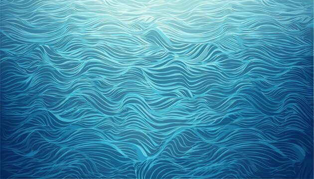 water top view background blue ripples pattern with glares sea pool or ocean illustration cartoon  illustration