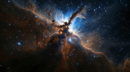 Fototapeta premium Cosmic Nebula Starry Night Sky Celestial Wonders Galactic Dust Astronomy Background