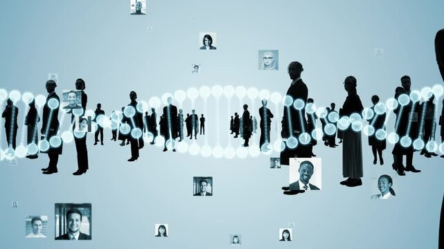 多国籍の人々と遺伝子情報