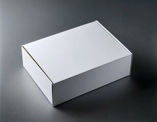 minimalist white cardboard box mockup for packaging design and presentation ideal for e commerce and branding showcase