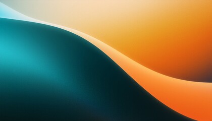 Teal orange abstract grainy gradient background blue yellow white glowing abstract wave black noise texture backdrop