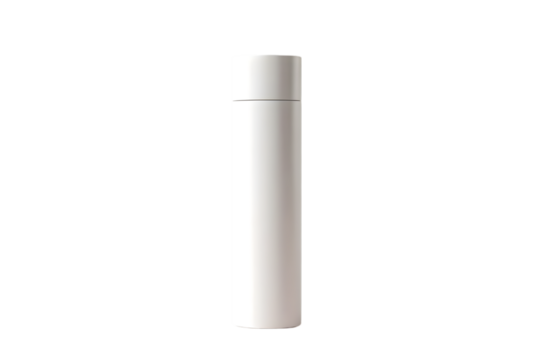 Sleek white thermos with minimalist design for hot and cold beverages