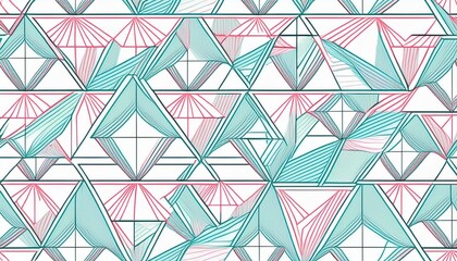 geometric seamless pattern of triangles on white background