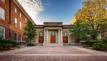 doors law school quadrangle ann arbor michigan usa
