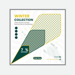Winter collections social media post design