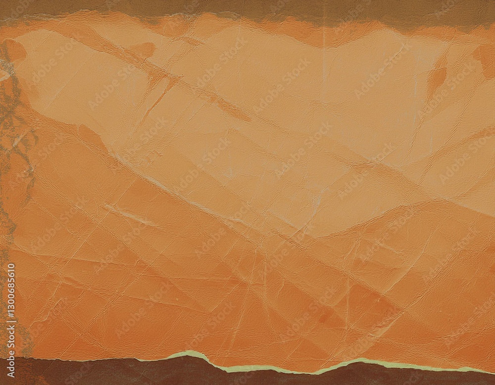 Poster grunge texture of empty creased paper with torn edges for background or overlay use in creative proj