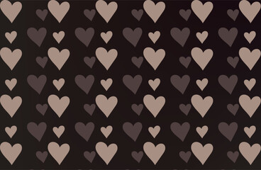 Abstract Heart Pattern Cute brown Color Background. mocha mousse background. vector illustration