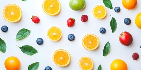 seamless pattern with fruits