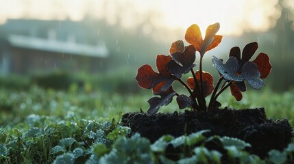Golden Rain  Dew Kissed Plant  Nature  Sunrise  Garden