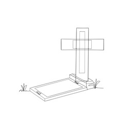 continuous line drawing doodle cell phone and tombstone