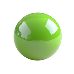 High-Resolution 3D Render of a Vibrant Green Sphere