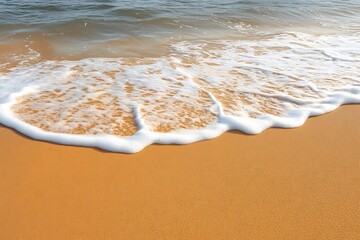 Golden Sands and Gentle Waves A Serene Beach Scene