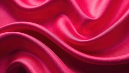 Obraz premium Deep rose silk drapery, rich color saturation, subtle shadows , texture, studio, light