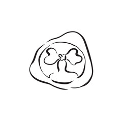 Obraz premium Sketch bow stamp vector