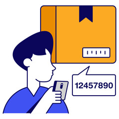 An icon design of barcode tracking