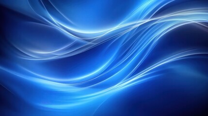 Abstract Blue Waves: A Serene Digital Artwork