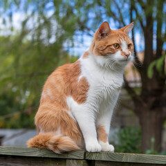 cat on the table-seating a cat-cute cat