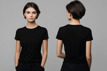 blank black shirt mock up picture