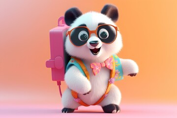 3d panda bear