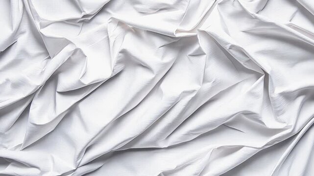 Textured white fabric with elegant folds and creases