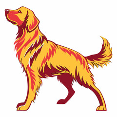 Golden Retriever  Silhouette vector illustration