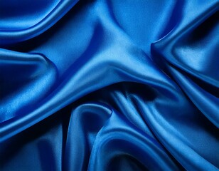 Obraz premium 青 サテン 布 シルク