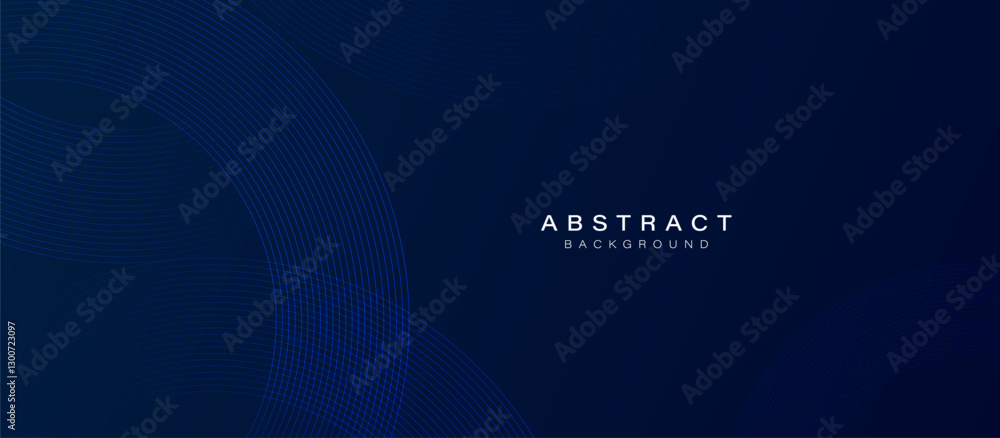 Aufkleber dark blue abstract background with curved lines and text