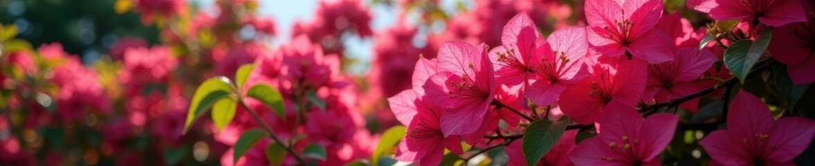 Sun-drenched bougainvillea, profusion of blooms , bloom, botany