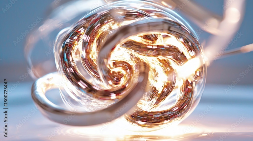 Aufkleber abstract metallic sphere data stream digital innovation technology background