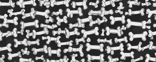 Dog Bone Vector Doodle Seamless Pattern Isolated Wallpaper Background ,  seamless pattern,  isolated image,  vector design