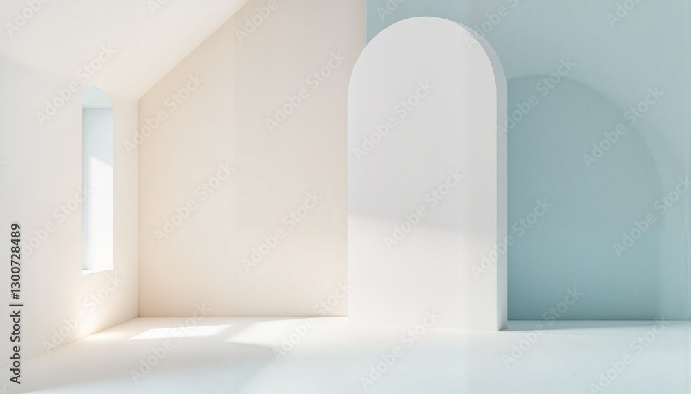 Poster elegant architectural lines in minimalistic space, modern design