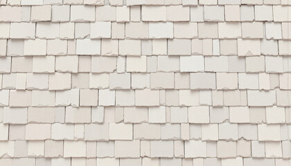 Fototapeta premium Neutral overlapping roof shingles pattern, modern design concept