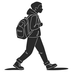Student Silhouette vector illustration