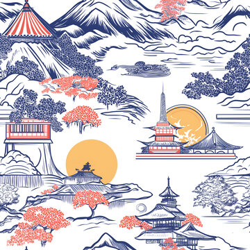 Japanese seamless pattern