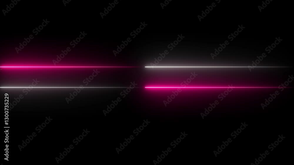 Poster neon line background animation .light neon laser line abstract motion animation horizontal neon line