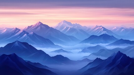Fototapeta premium Majestic Mountains Around the World at Twilight
