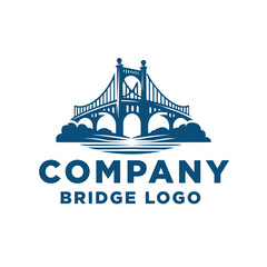 vintage bridge building  Portland Oregon Building Landmark logo