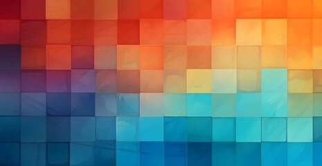 Abstract background with colorful squares Colorful blue and orange squares shape. 
