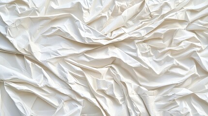 Obraz premium Textured Crumpled Paper Background in Neutral Light Tones and Folded Shapes