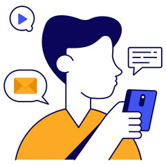 An icon design of mobile chat