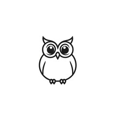 Obraz premium Charming Owl Line Art: A Minimalist Design Perfect for Handmade Gifts and Branding